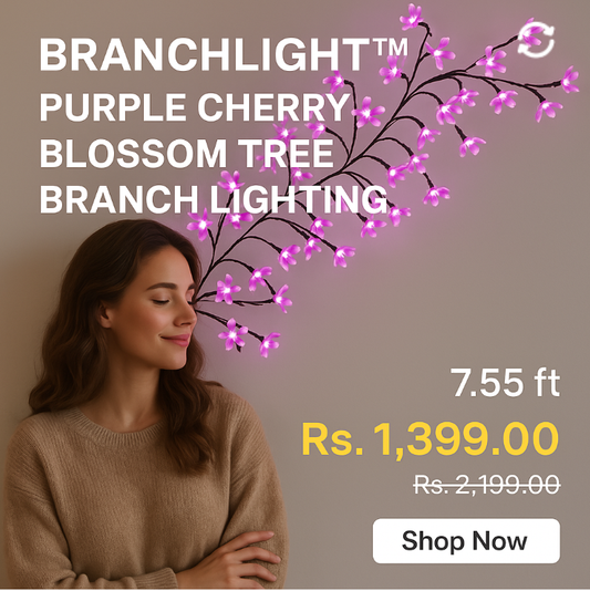 BRANCHLIGHT™ PURPLE CHERRY BLOSSOM TREE BRANCH LIGHTING
